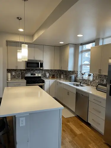 Renovated kitchen in Denver showcasing modern design and functionality