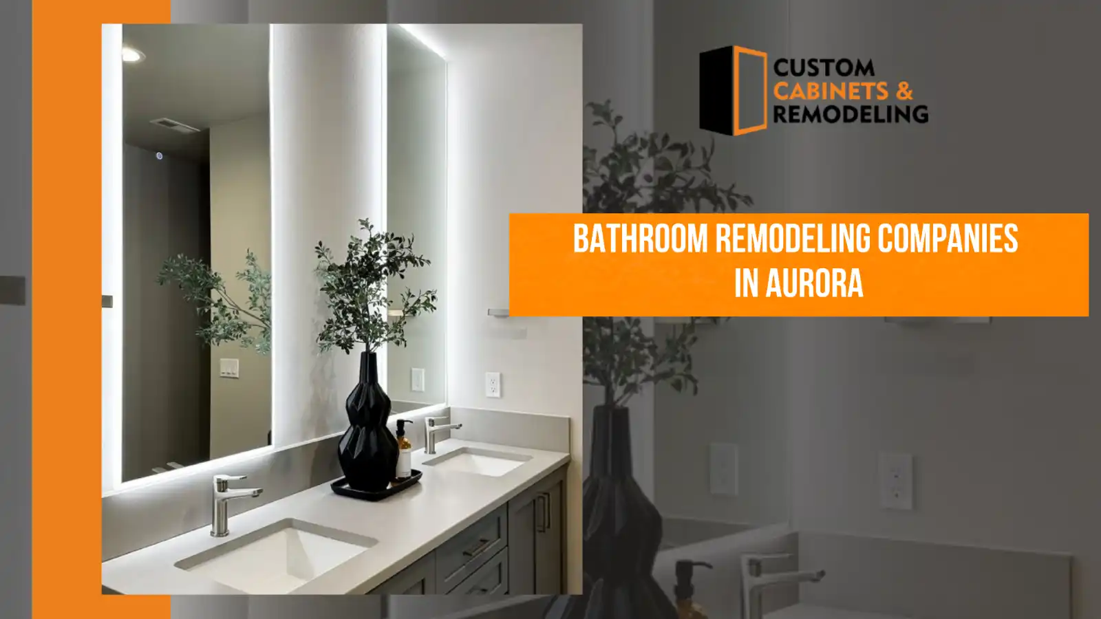Elegant Aurora bathroom renovation with contemporary vanity, under-mount sinks, and decorative accents